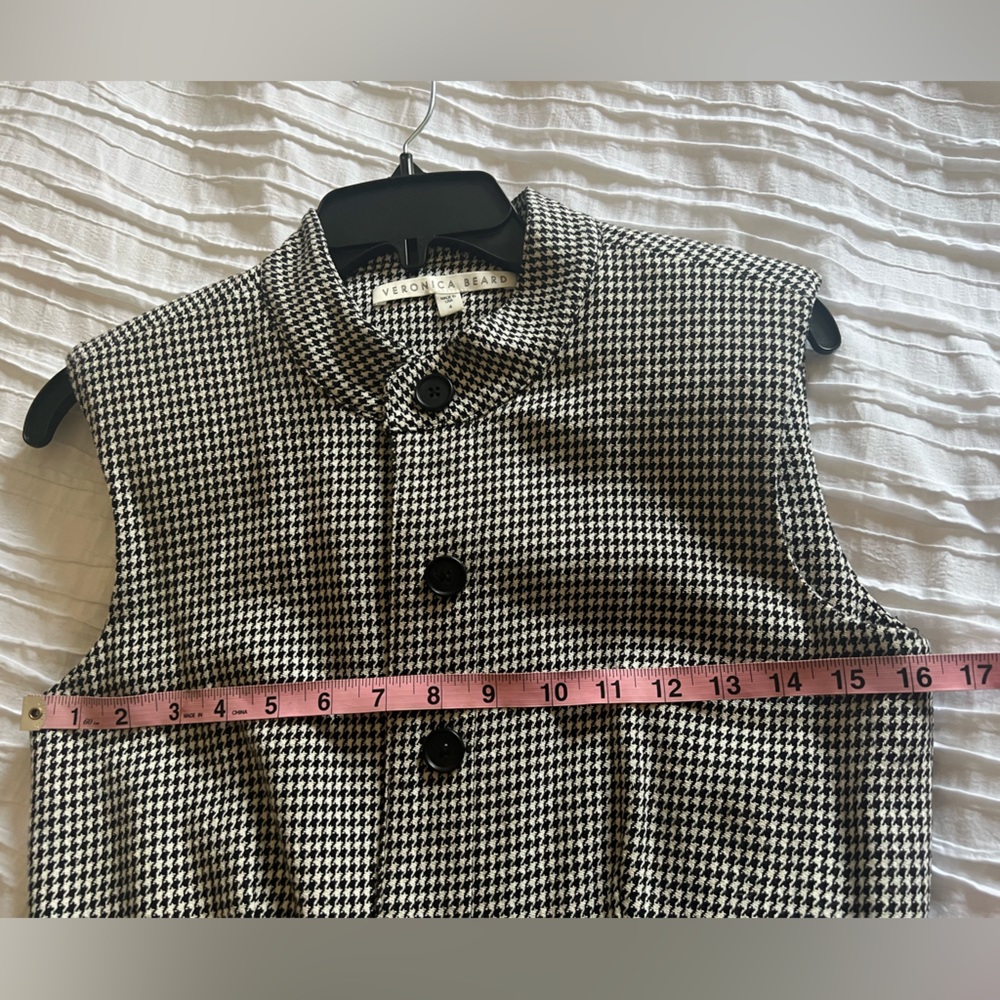 Veronica Beard sleeveless houndstooth dress 4 - Picture 3 of 8